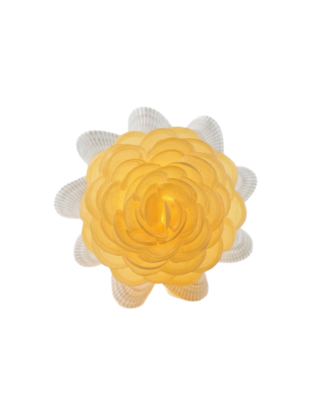 Vintage Unique Layered Seashell Plug In Glowing Flower Light Lamp